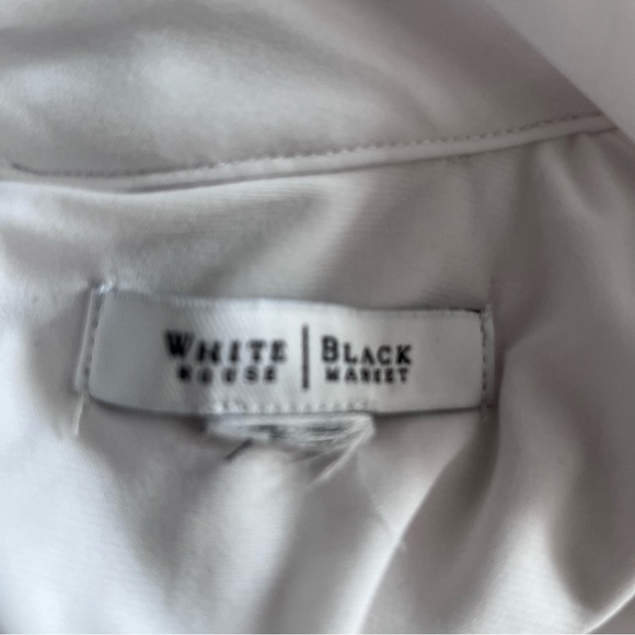 WHITE House Black Market White Sleeveless Lined Top - Picture 5 of 5